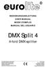 DMX Split 4. 4-fold DMX-splitter BEDIENUNGSANLEITUNG USER MANUAL MODE D'EMPLOI MANUAL DEL USUARIO