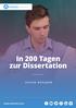 IN 200 TAGEN ZUR DISSERTATION. #werdfertig. Silvio Gerlach Dipl.-Vw. (Studeo) Tutor, Repetitor, Autor und Coach seit 20 Jahren