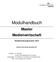 Modulhandbuch. Master Medienwirtschaft. Studienordnungsversion: gültig für das Sommersemester 2017