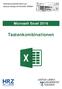Microsoft Excel 2016 Tastenkombinationen