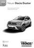 Neuer Dacia Duster. Preise gültig ab Datenstand Offizieller Sponsor der Dacia Vikings