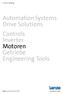 Automation Systems Drive Solutions Controls Inverter Motoren Getriebe Engineering Tools