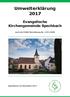 Umwelterklärung Evangelische Kirchengemeinde Spechbach. nach der EMAS-Verordnung Nr. 1221/2009