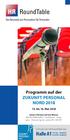 Programm auf der ZUKUNFT PERSONAL NORD Das Netzwerk von Personalern für Personaler. 15. bis 16. Mai 2018