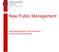 New Public Management. Elemente/Bausteine eines modernen Verwaltungsmanagements
