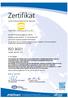 Zertifikat ISO HARTING Stiftung & Co. KG. Marienwerderstraße 3, Espelkamp. In einem Zertifizierungsaudit hat die Organisation