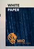 WHITE PAPER. MIO a new cryptic solution