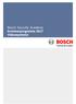 Bosch Security Academy Seminarprogramm 2017 Videosysteme