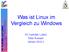 Was ist Linux im Vergleich zu Windows, Folie 1 von 11. PC-Treff-BB / LiStiG Peter Rudolph Version