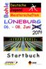 Deutscher Bohle Kegler Verband e.v. Startbuch. Deutsche Jugendmeisterschaft auf Bohlenbahnen vom Juni 2014 in Lüneburg