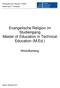 Evangelische Religion im Studiengang Master of Education in Technical Education (M.Ed.)