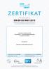 ZERTIFIKAT. für das Managementsystem nach DIN EN ISO 9001:2015