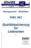 MRL 002. Qualitätssicherung für Lieferanten