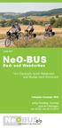 Linie 821. NeO-BUS. Rad- und Wanderbus. Von Eberbach durch Waldbrunn und Mudau nach Amorbach. Fahrplan Sommer 2016