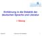Einführung in die Didaktik der deutschen Sprache und Literatur 1. Sitzung