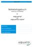 AQUATO. Wartung und Betrieb. Für. und AQUATO KOM. Serien-Nummer. Datum der Inbetriebnahme. Volumen Vorklärung/Schlammspeicher. Volumen SBR-Belebung