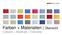 Farben + Materialien Übersicht Colours + Materials Overview