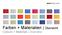 Farben + Materialien Übersicht Colours + Materials Overview