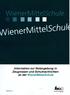 Information zur Notengebung in Zeugnissen und Schulnachrichten an der WienerMittelSchule