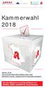 Kammerwahl 2018 WAHL ZUR DELEGIERTENVERSAMMLUNG DER BAYERISCHEN LANDESAPOTHEKERKAMMER