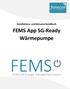 Installations- und Benutzerhandbuch. FEMS App SG-Ready Wärmepumpe