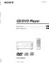 (1) DVP-CX850D. CD/DVD Player. Mode d emploi. Bedienungsanleitung TIME -/-- B C D ALL Sony Corporation