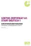 GOETHE-ZERTIFIKAT A1: START DEUTSCH 1 DURCHFÜHRUNGSBESTIMMUNGEN ППАВИЛА ППОВЕДЕННЯ ІРПИСУ