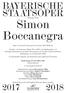 BAYERISCHE STAATSOPER. Giuseppe Verdi. Simon Boccanegra. Oper in einem Prolog und drei Akten (fünf Bildern)