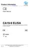 CA19-9 ELISA Enzyme immunoassay for the quantitative measurement of CA19-9 in serum or plasma