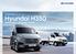 Hyundai H350. Preisliste Kastenwagen / Fahrgestell / Pritsche