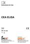 CEA ELISA. Instructions for Use EIA Distributed by: