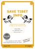 STEUERLICH ABSETZBAR. Ihre Spende an SAVE TIBET unter Registriernummer SO Österreichische Gesellschaft zur Hilfe an das Tibetische Volk