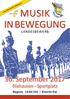 MUSIK IN BEWEGUNG LANDESBEWERB 30. September 2017 Elixhausen - Sportplatz Beginn: 14:00 Uhr / Eintritt frei