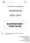 Handreichung 2018 / 2019 SCHWERPUNKT- PRAKTIKUM