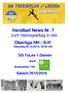 Handball News Nr. 7 zum Heimspieltag in der Oberliga HH / S-H Samstag , 18:00 Uhr