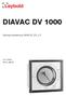 DIAVAC DV Gebrauchsanleitung GA09102_001_C0. Kat.-Nummer ,