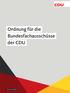 Ordnung für die Bundesfachausschüsse der CDU
