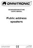 Public address speakers