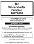 Der Sinnersdorfer Fahrplan 2017/2018