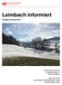 Leimbach informiert. Ausgabe Februar Gemeindeverwaltung Seebergstrasse Leimbach