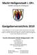 Markt Heiligenstadt i. OFr. Staatlich anerkannter Erholungsort. Gastgeberverzeichnis 2019
