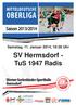 Samstag, 11. Januar 2014, 19:30 Uhr. SV Hermsdorf TuS 1947 Radis
