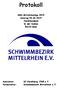 Protokoll. DMS Mittelrheinliga 2019 Sonntag Hardtbergbad In der Dehlen Bonn. Schwimmbezirk Mittelrhein e.v.