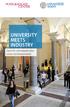 University Meets Industry. Forum für Lebensbegleitendes Lernen und Wissenstransfer