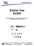 Estriol, free ELISA. Enzymimmunoassay zur quantitativen Bestimmung von unkonjugiertem Estriol in Humanserum.
