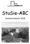 StuSie-ABC. Sommersemester 2018