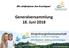 Wir elektrisieren den Kraichgau! Generalversammlung 18. Juni 2018