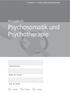 PJ-Logbuch Psychosomatik und Psychotherapie