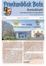 Frankenblick Bote. Amtsblatt. der Gemeinde Frankenblick   Jahrgang 3 Freitag, den 8. August 2014 Nummer 9