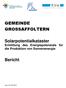 Solarpotentialkataster Ermittlung des Energiepotenzials für die Produktion von Sonnenenergie Bericht